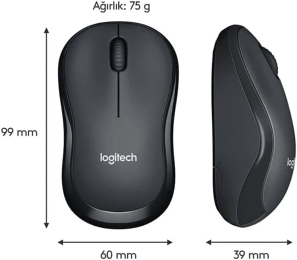 Logitech M221 Silent Sessiz Charcoal Kablosuz Mouse - 910-006510