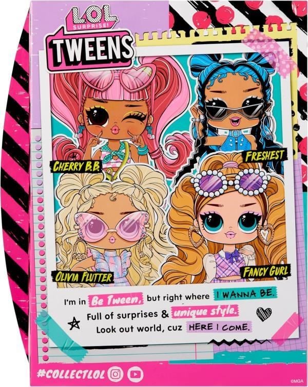 LOL Surprise Tweens Çekirdek Moda Bebek – Cherry B.B. (10+ Sürpriz, Aksesuar ve Günlük Dahil)