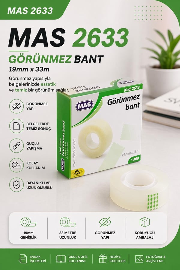 Mas 2633 Görünmez Bant 19*33