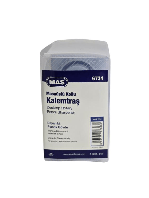 Mas 6734 Masaüstü Kollu Kalemtraş - Mavi