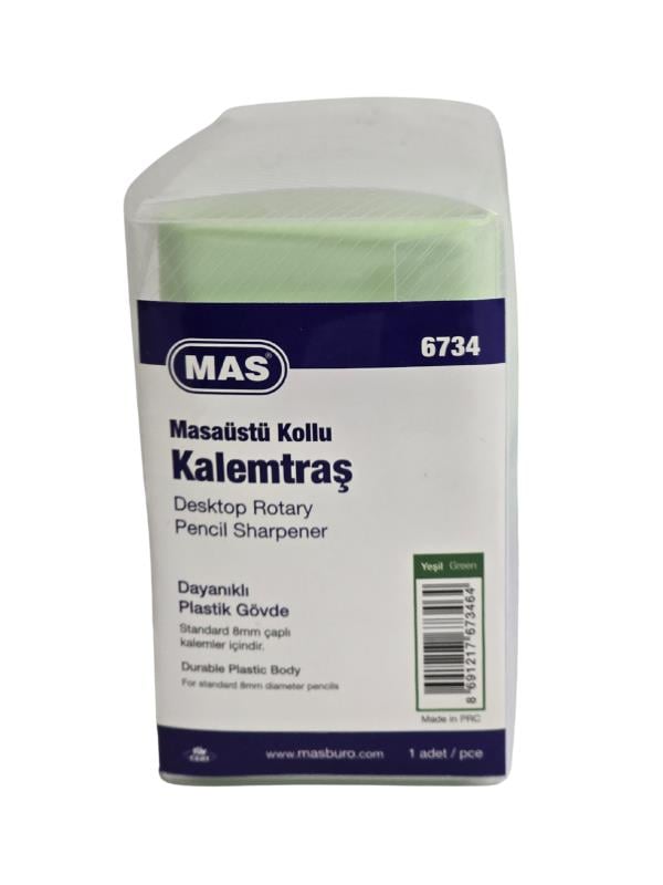 Mas 6734 Masaüstü Kollu Kalemtraş - Yeşil
