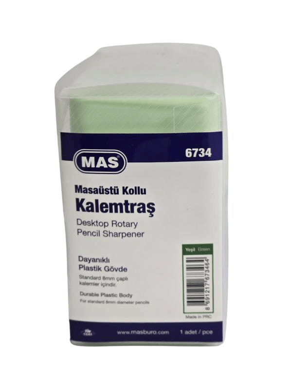 Mas 6734 Masaüstü Kollu Kalemtraş - Yeşil