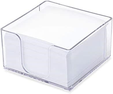 MAS 860 Kağıtlı Kısa Boy Küp Blok Şeffaf Plastik Standlı (9 x 9 cm, 500 Yaprak)