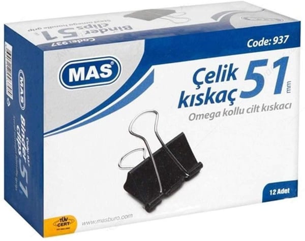 Mas 937 Omega Çelik Kıskaç 51 Mm Siyah