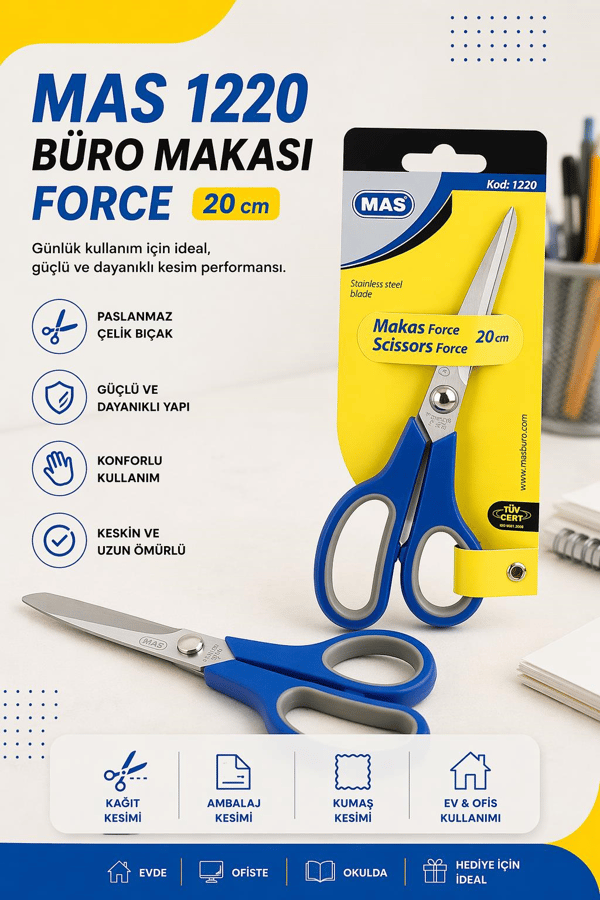 Mas Büro Makası Force 20 Cm 1220