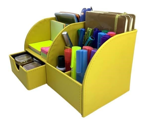 Masaüstü Düzenleyici Çekmeceli Organizer Kalemlik Pastel Sarı ND-1053