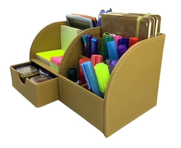 Masaüstü Düzenleyici Çekmeceli Organizer Kalemlik Pastel Safran ND-1058