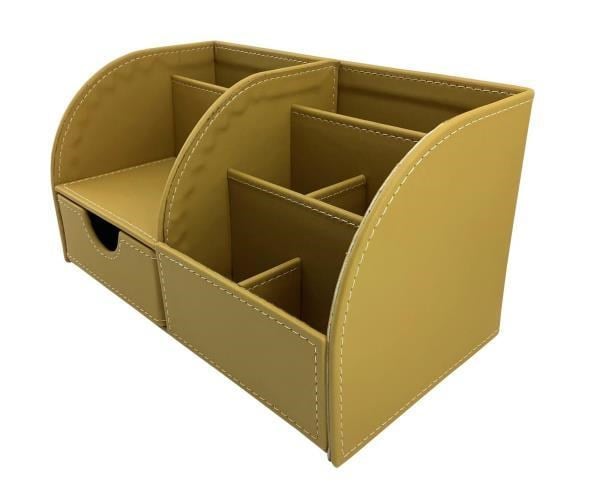 Masaüstü Düzenleyici Çekmeceli Organizer Kalemlik Pastel Safran ND-1058