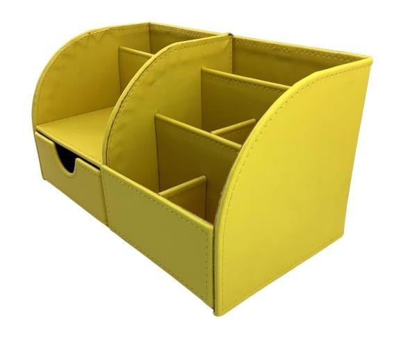 Masaüstü Düzenleyici Çekmeceli Organizer Kalemlik Pastel Sarı ND-1053