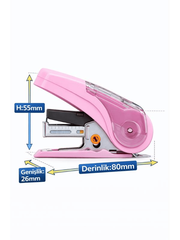 MAX SAKURI KİDS HD-10NLCK Pembe Mini Zımba Makinesi + Zımba Teli (20 Sayfaya Kadar)