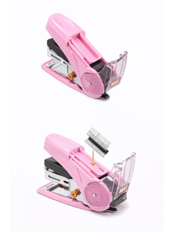 MAX SAKURI KİDS HD-10NLCK Pembe Mini Zımba Makinesi + Zımba Teli (20 Sayfaya Kadar)