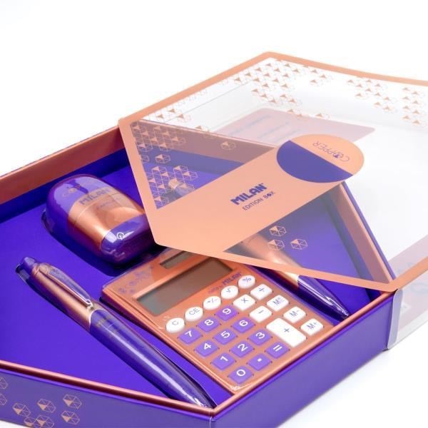 Milan Copper Altıgen Mor Hediye Set 08740