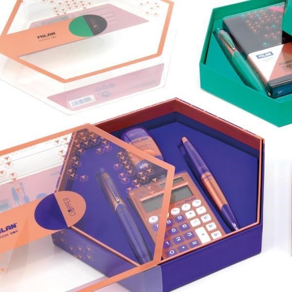 Milan Copper Altıgen Mor Hediye Set 08740