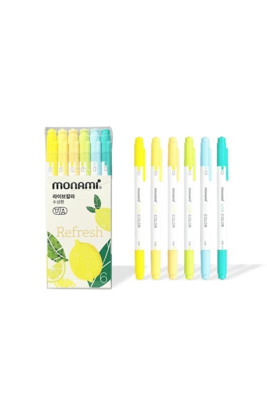 Monami Live Color Refresh 6'lı Fosforlu Kalem Seti