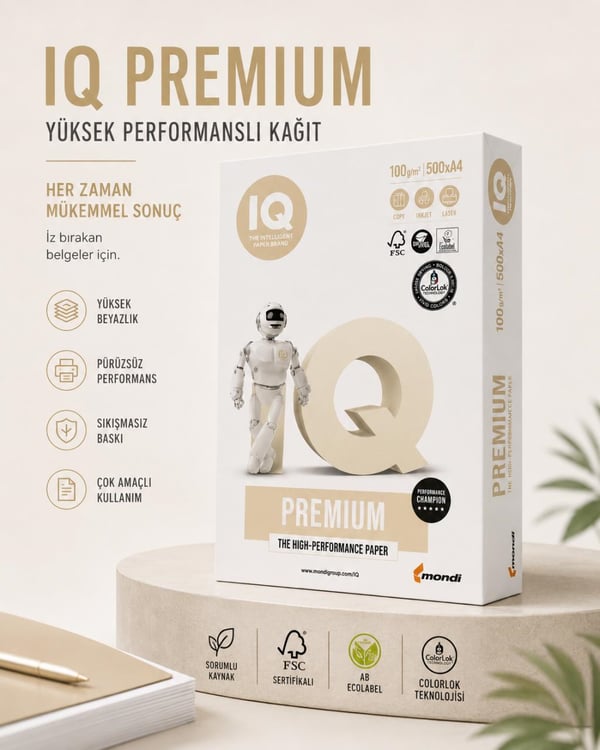 Mondi IQ Premium Fotokopi Kağıdı A4 100 g 500’lü