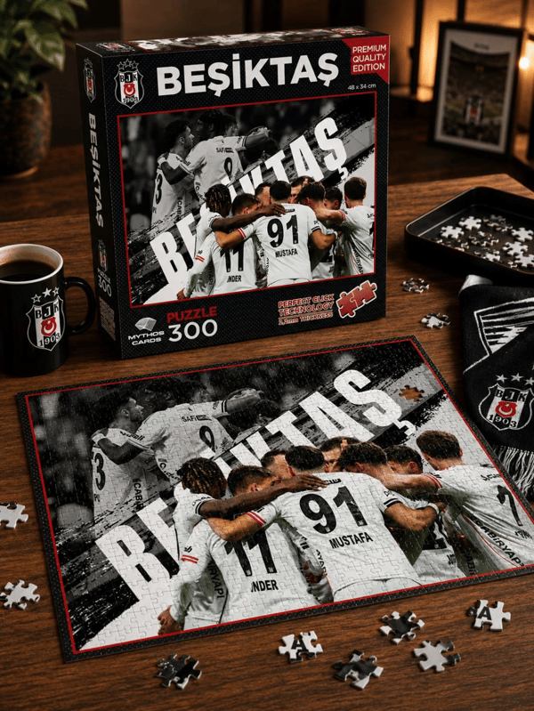 Mythos 300 Parça Puzzle Beşiktaş 2025/2026 Sezonu 48 x 34 cm | Resmi Lisanslı