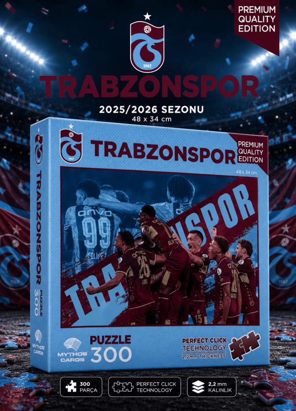 Mythos 300 Parça Puzzle Trabzonspor 2025/2026 Sezonu 48 x 34 cm | Resmi Lisanslı