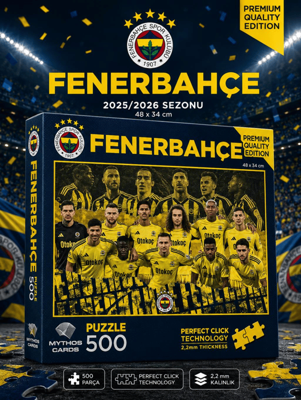 Mythos 500 Parça Puzzle Fenerbahçe 2025/2026 Sezonu 48 x 34 cm | Resmi Lisanslı