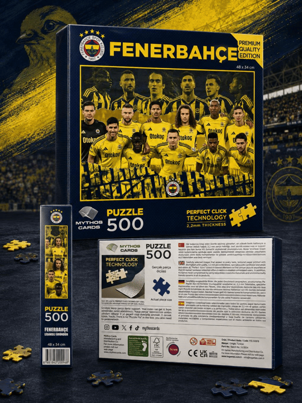 Mythos 500 Parça Puzzle Fenerbahçe 2025/2026 Sezonu 48 x 34 cm | Resmi Lisanslı