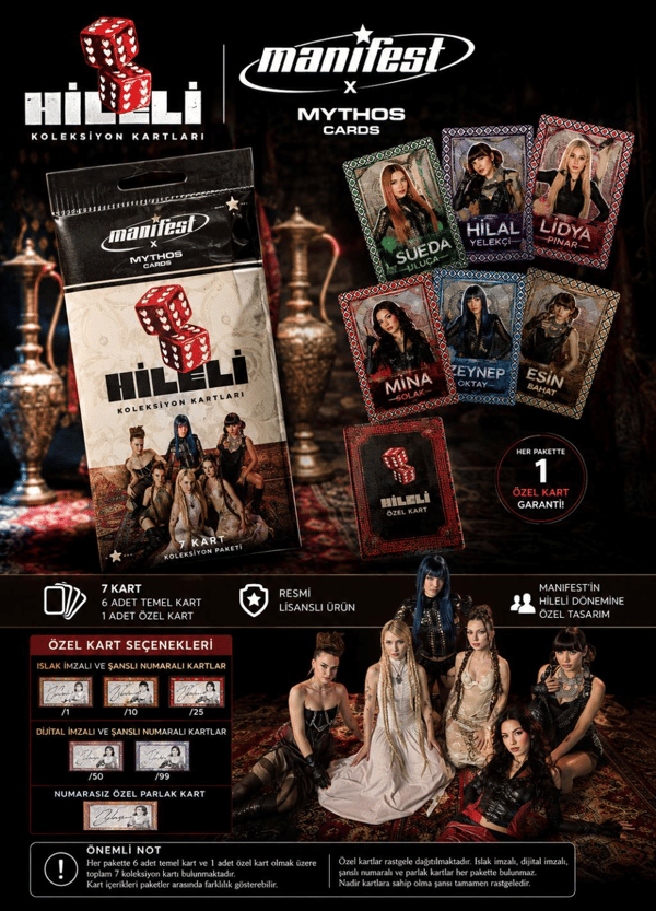 Mythos Cards Manifest Hileli Serisi Koleksiyon Kartları 7'li Paket | Resmi Lisanslı