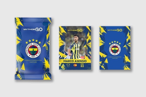 MYTHOS GO Fenerbahçe Futbolcu Kartları 12'li Kutu 2025/2026 | 72 Kart | Resmi Lisanslı