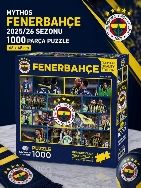 Mythos Lisanslı Fenerbahçe 1000 Parça Puzzle 68 x 48 cm – Premium Quality Edition | Perfect Click Technology