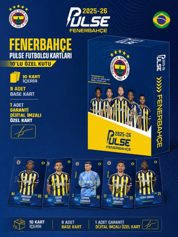 Mythos Pulse Fenerbahçe Futbolcu Kartları 10'lu Özel Kutu 2025/2026 | Resmi Lisanslı