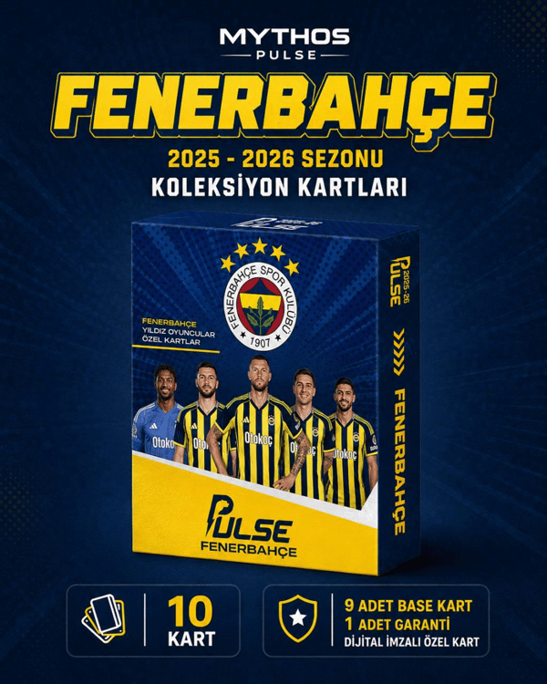 Mythos Pulse Fenerbahçe Futbolcu Kartları 10'lu Özel Kutu 2025/2026 | Resmi Lisanslı