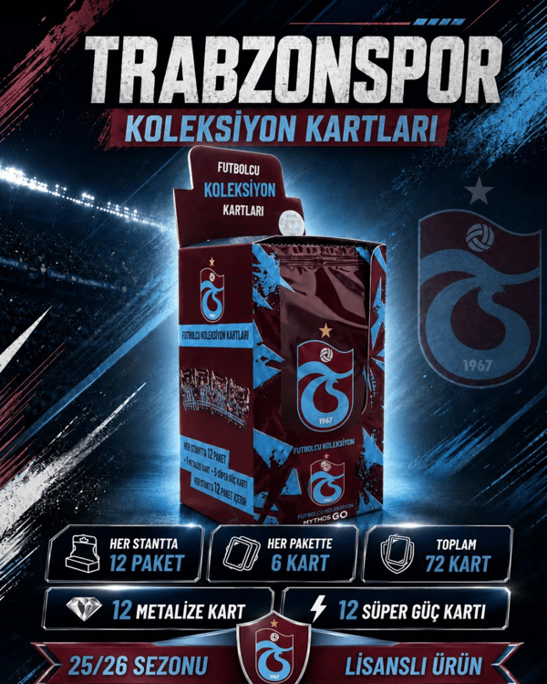 Mythos Pulse Trabzonspor Futbolcu Kartları 10'lu Özel Kutu 2025/2026 | Resmi Lisanslı