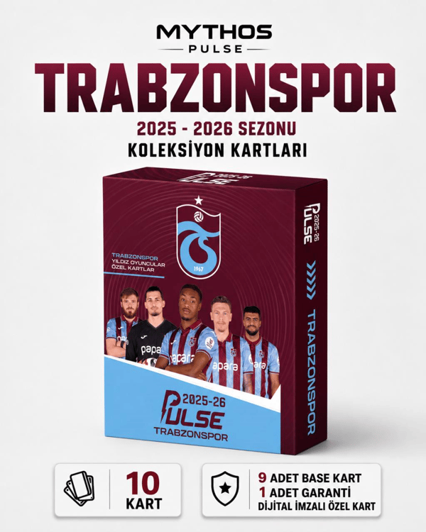 Mythos Pulse Trabzonspor Futbolcu Kartları 10'lu Özel Kutu 2025/2026 | Resmi Lisanslı