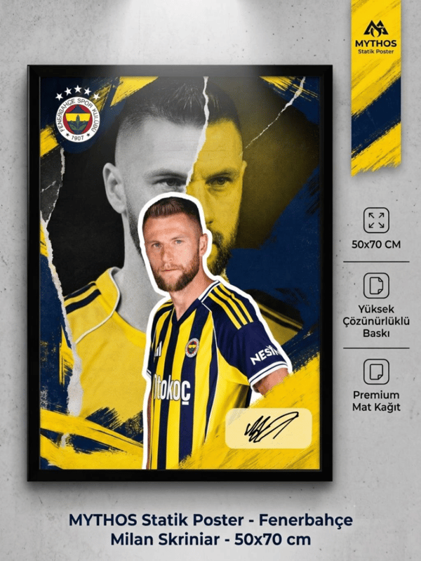 MYTHOS Statik Poster Fenerbahçe Milan Skriniar 50x70 cm