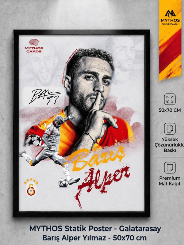 MYTHOS Statik Poster Galatarasay Barış Alper Yılmaz 50x70 cm
