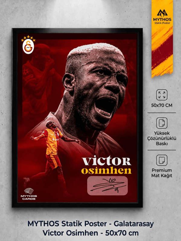 MYTHOS Statik Poster Galatarasay Victor Osimhen 50x70 cm