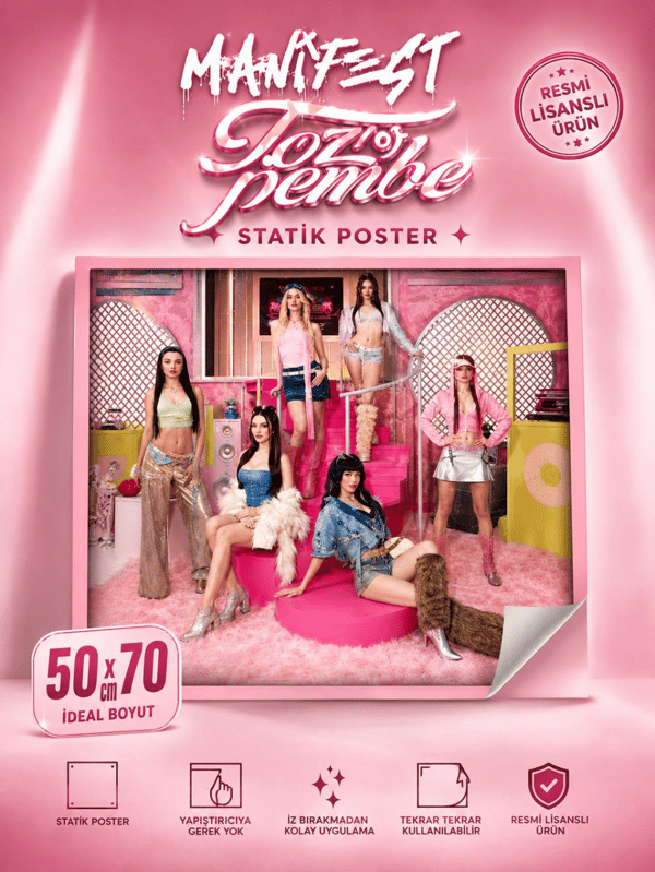Mythos Statik Poster Manifest Toz Pembe 50 x 70 cm | Resmi Lisanslı