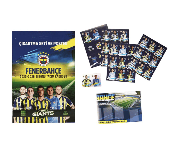 MYTHOS The Giants Fenerbahçe 2025-2026 Sezonu Takım Kadrosu Poster ve Çıkartma Seti | 50 x 70 cm | 38 Parça