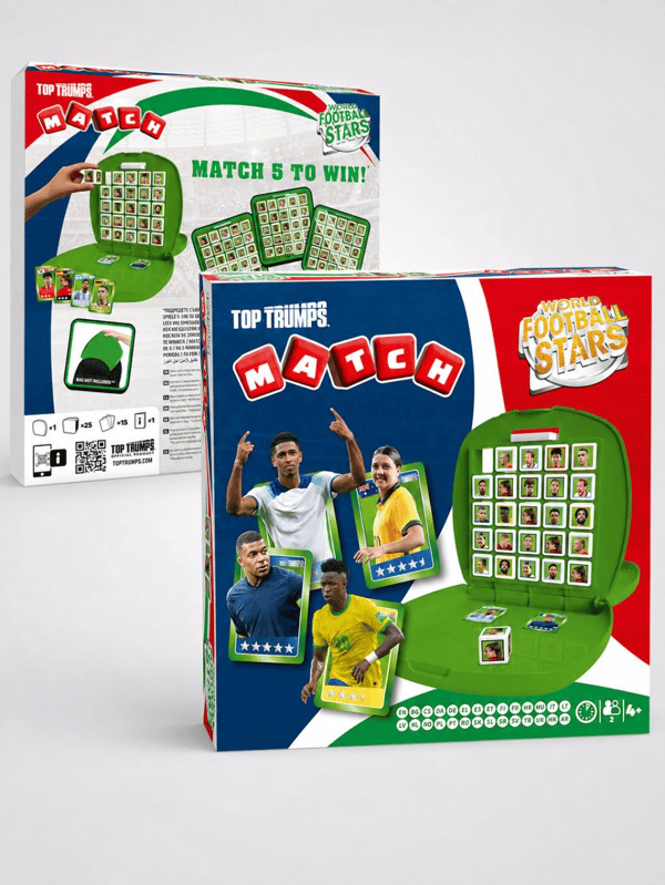 Mythos Top Trumps Match World – Dünya Futbol Yıldızları Küp Oyunu | 2 Kişilik Strateji ve Hafıza Oyunu