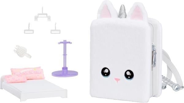 Na! Na! Na! Surprise 3’ü 1 Arada Unicorn Sırt Çantası Yatak Odası Oyun Seti – Whitney Sparkles Moda Bebek