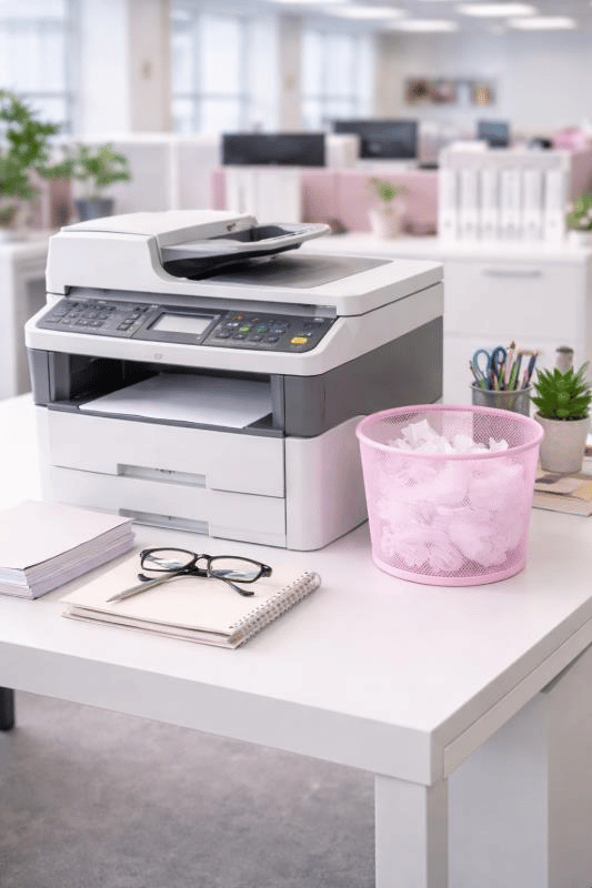 ND-1060 Masaüstü & Masa Altı Metal File Çöp Kovası – Small Organizer  (Toz Pembe)