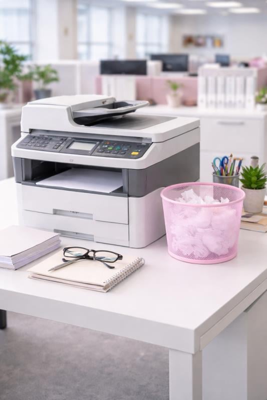 ND-1060 Masaüstü & Masa Altı Metal File Çöp Kovası – Small Organizer  (Toz Pembe)