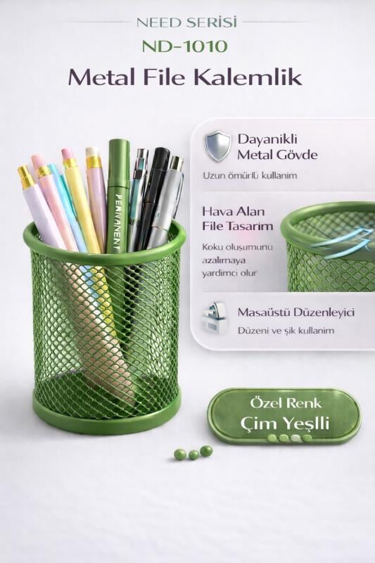 Need Metal File Kalemlik Çim Yeşili ND-1010
