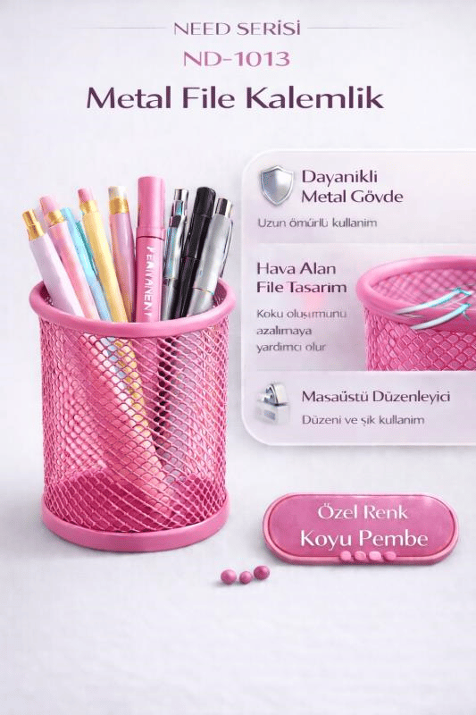 Need Metal File Kalemlik Koyu Pembe ND-1013
