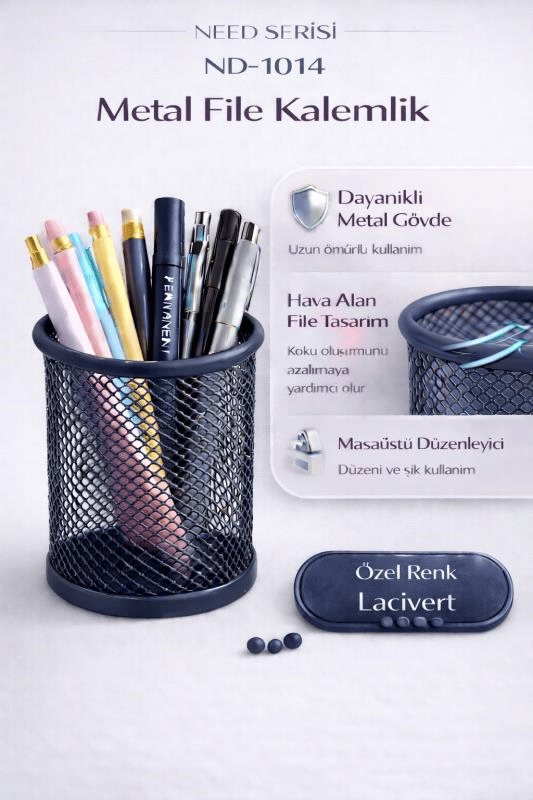 Need Metal File Kalemlik Lacivert ND-1014