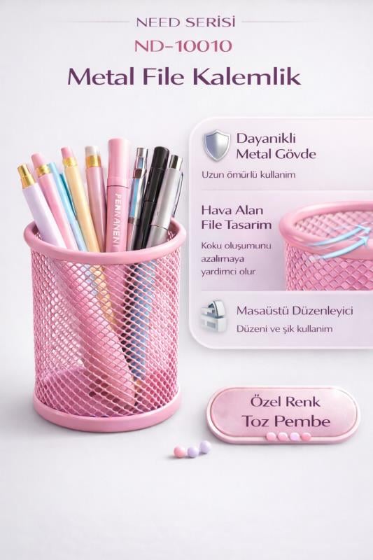 Need Metal File Kalemlik Toz Pembe ND-10010