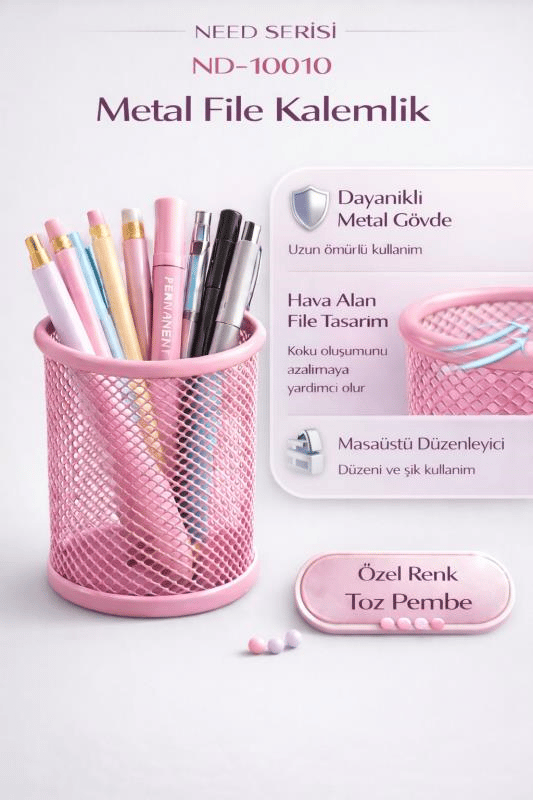 Need Metal File Kalemlik Toz Pembe ND-10010