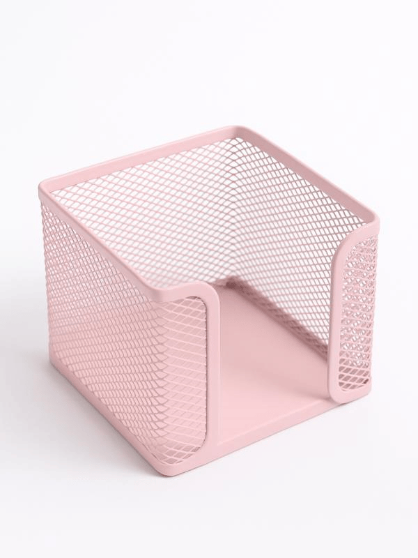 Need Metal Toz Pembe Küp Notluk + Not Kağıdı