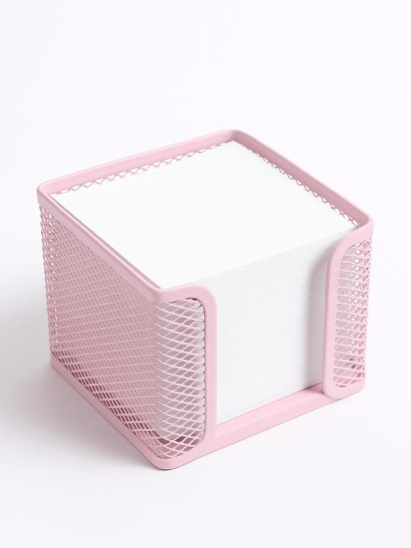 Need Metal Toz Pembe Küp Notluk + Not Kağıdı