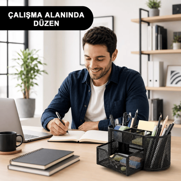 Need ND-2036 Metal File Çekmeceli Masaüstü Kalemlik