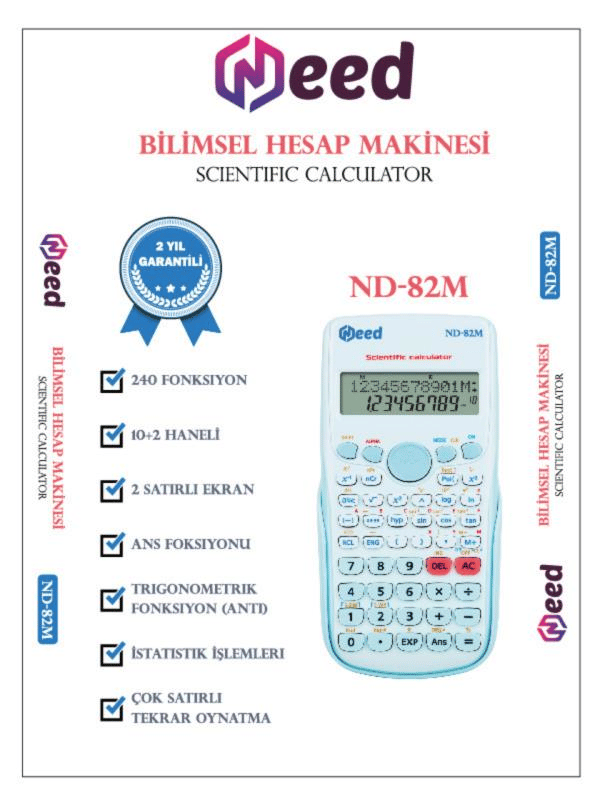 Need ND-82M Mavi 240 Fonksiyonlu Bilimsel Hesap Makinesi