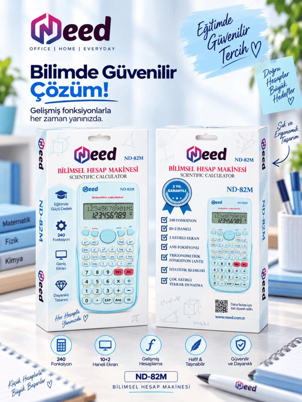Need ND-82M Mavi 240 Fonksiyonlu Bilimsel Hesap Makinesi