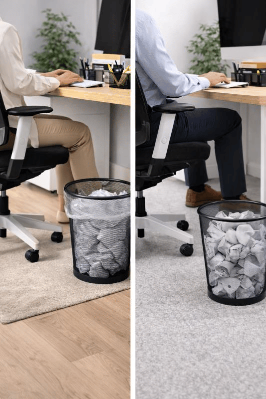 Need Tam Delikli Metal Fileli Siyah Çöp Kovası - ND-1030